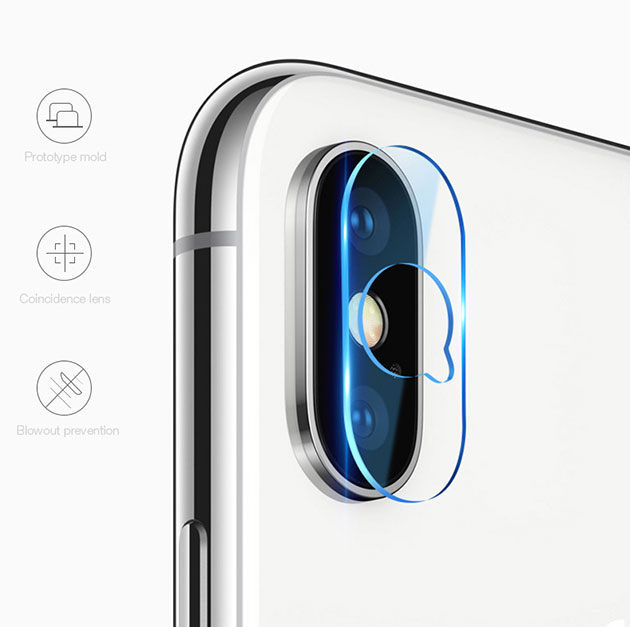 กระจกนิรภัยเลนส์กล้อง iPhone X